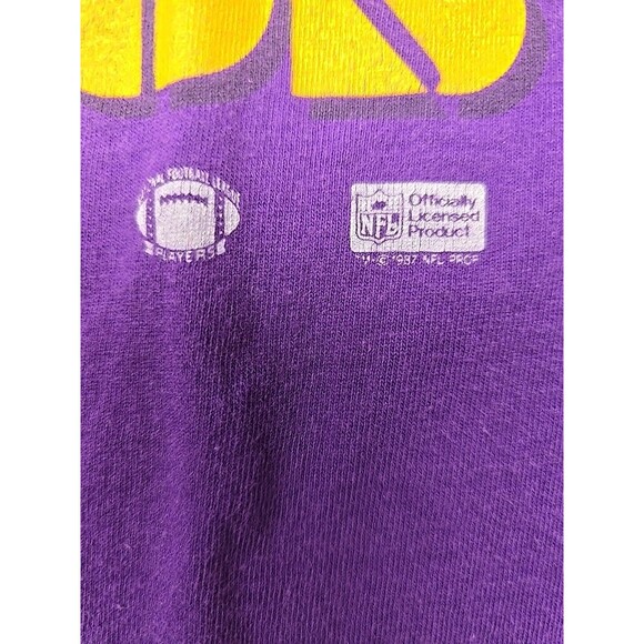 Vintage Minnesota Vikings 1990 Salem Sportswear T-shirt NFL Football Mens XL - Picture 5 of 9